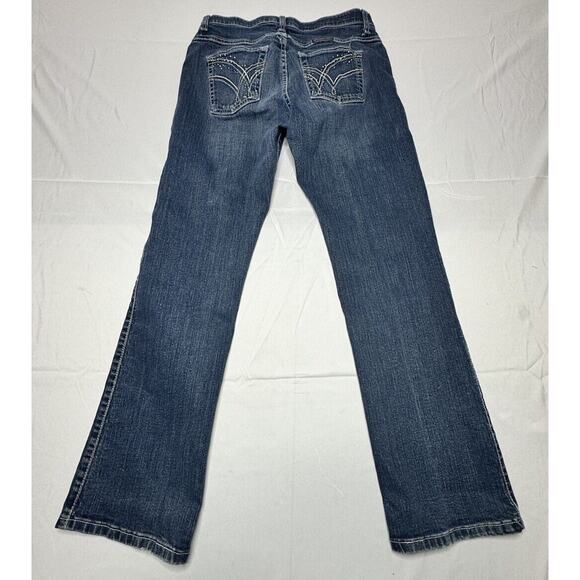 Wrangler Q-Baby Women's Blue Straight Leg Rhinestone Jeans - Size 7/8 (30x30) - Picture 2 of 7